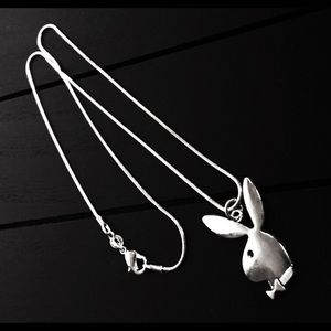 Jewelry - 925 Silver Plated Necklace with Playboy Bunny Jewelry - 925 Silver Plated Necklace with Playboy Bunny